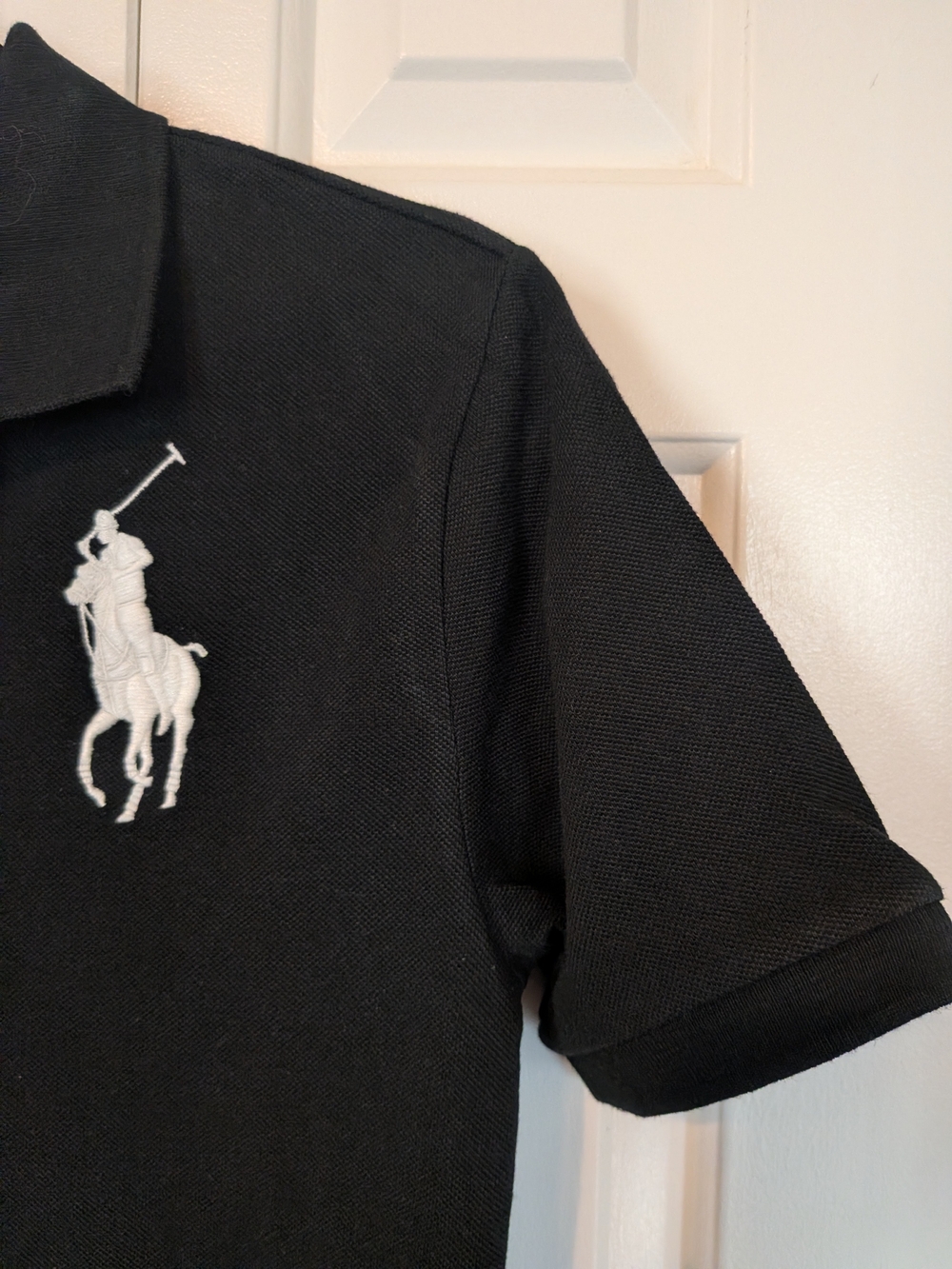 Polo by Ralph Lauren Black Polo with White Pony Logo (EUC) - Picture 5 of 5